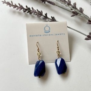Danielle Stevens Blue “Stone” Dangle Earrings